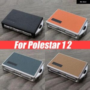 レザー 合金 製車用キーフォブケースカバー リモートキー チェーン POLESTAR 1 2