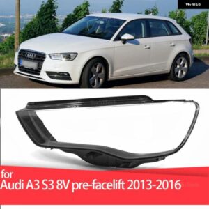 車用 ヘッドライト ヘッドランプ ライト ランプシェード ガラスレンズ ケース シェルカバー アウディ A3 S3 8V プレフェイスリフト 2013-2016