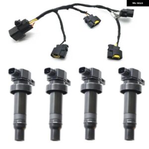4個 27301-2B010 イグニッション コイル ライン付き IX35 IX20 I30 SOUL CEED 高性能コイル