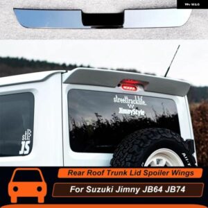 スズキ ジムニー JB64 JB74 2019 - 22 リアルーフ トランク リッド ダックカースポイラー ウィング ブラック ホワイト エクステリア