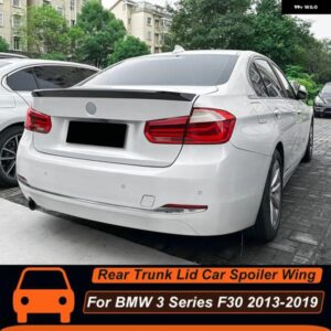 BMW 3シリーズ F30 318I 320I 325I 2013-2019 リア トランク リッド カースポイラー ウィング ABS カーボンブラック 外装 チューニングアクセサリーパーツ