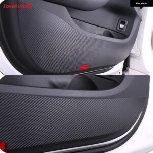 車用カーボン ステッカー ドア プロテクター パッド キック防止 パッド 汚れ防止 パッド マットカバー ステッカー プジョー 5008 3008 2017 2018 2019