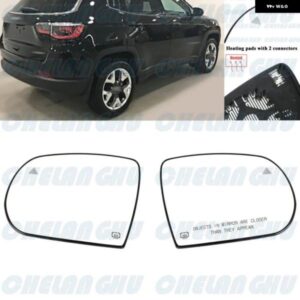 ジープ コンパス 2017 - 21 US バージョン 1ペア ヒーター付き ブラインド スポットリアミラー ガラス カーアクセサリー