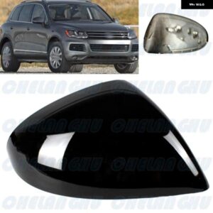 右側 ブラック 塗装済み リアミラー ハウジング カバー キャップ VW TOUAREG 2011 - 14 カーアクセサリー 7P6857538