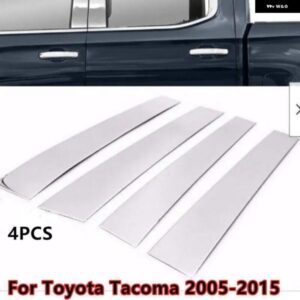 トヨタ タコマ 2005-2015 クロームドアウィンドウ トリム カバー ピラー ポストデコレーション 4個