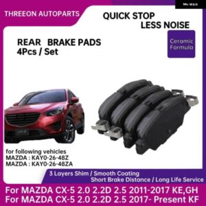 リアセラミックブレーキ パッド マツダ CX-5 CX5 2.0 2.2D 2.5 2011-2017 KE GH 2017-現在 KF TO1302-R