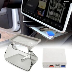 TESLA MODEL 3/Y センター コンソール オーガナイザー スクリーン下 収納 ボックス 滑り止めライナー スクリーン裏 収納 マグネットトレイ付き