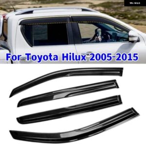 4個 車用サンシールド ウィンドウ バイザー 車 外装 サイドウィンドウシールド トヨタ ハイラックス 2005-2015