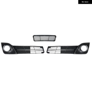 ABS プラスチック 3個 車用フロント バンパー アンダー グリル グリル フォグランプ カバー ベゼル セット トヨタ カムリ SE 2012 2013 2014