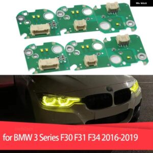 イエロー バラスト ヘッドライト LEDインサートボード 3シリーズ F30 F31 F34 2016-2019 LED ヘッドライト 63117419615 デイタイム ライト 7419615