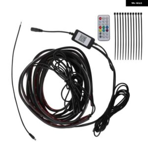 車用アンダーグローライト 車 トラック ボート アプリと リモコン 付き 防水 LEDライトキット 自動 装飾 2*60CM+1*120CM 6個