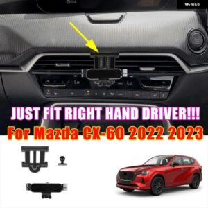 RHD マツダ CX-60 2022 2023 ダッシュボード エアベント マウント クリップ 重力電話 ホルダー