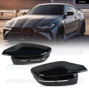 BMW G87 M2 G80 G81 M3 G82 G83 M4 2021 - 24 車用 ブラック塗装ミラー ハウジング カバー 51169500711 51169500712