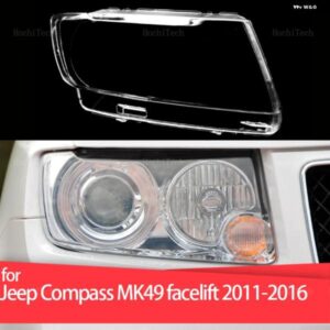 ヘッドライト カバー クリアマスクレンズ ランプシェード ヘッドランプ シェル ポリカーボネート ジープ コンパス MK49 フェイスリフト 2011 - 14