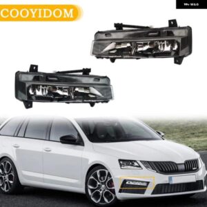 ヘッドライト シュコダ オクタビア A7 セダン RS コンビ RS 2013 - 17 フロント DRL デイタイム ランニングライト フォグランプ フォグライト