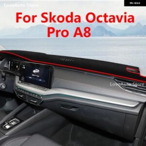 シュコダ オクタビア プロ A8 2021 2022 カーセンター コンソール ダッシュボード センターリアウィンドウライト サンシールド パッド プロテクター