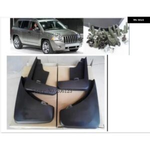 4PCS リアカーアクセサリー マッドガード スプラッシュガード 2007 2008 2009 2010 ジープ コンパス