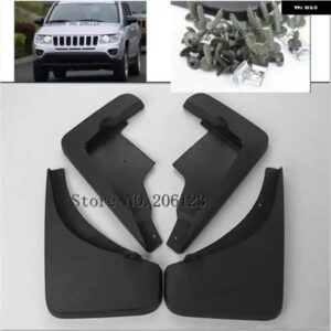 4個 車用 マッドガード スプラッシュガード JEEP COMPASS 2011 - 16 フェンダー マッド フラップ