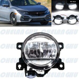 ホンダ シビック ハッチバック 2017 - 20 右側フロント バンパー LED フォグランプ カーアクセサリー 33950-TEY-Y01