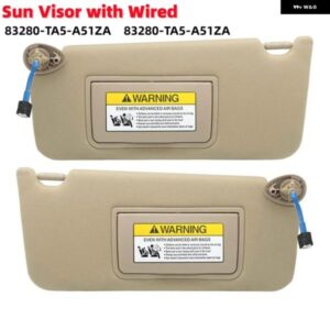 車用サンバイザー ワイヤードベージュ フロントガラス サンバイザー カバー メイクアップミラー 付き ホンダ アコードクーペセダン 2008-2012