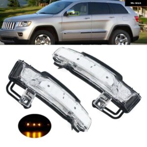 1ペア LED ウィンカーライト ジープ グランド チェロキー 2011-2020 バックミラー ウィンカーリピーターフラッシャー 68236930AB