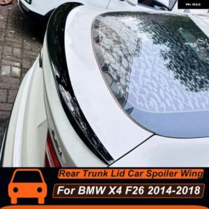 BMW X4 F26 2014-2018 リア トランク リッド カースポイラー ウィング MP スタイル ABS素材 カーボンブラック アップグレード 外装