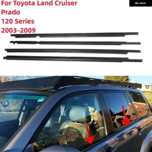 4個 カーウィンドウ ウェザーストリップ サイドドアモールディング ゴム トリム シールベルト トヨタ ランドクルーザー プラド 120シリーズ 2003-2009