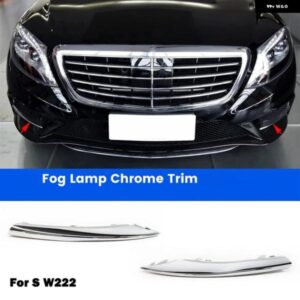車用フロント バンパー グリル フォグランプ クローム トリム メルセデス ベンツ S クラス W222 S400L S500L 4MATIC 2228852321 2228852421
