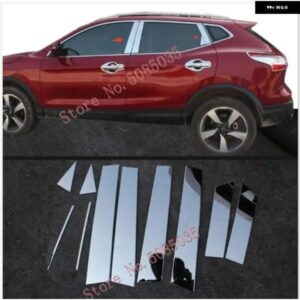 カーウィンドウBピラー モールディング トリム カー スタイリング ステッカー 日産 キャシュカイJ11 2017 2018アクセサリー10個