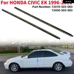 4個 車窓用ウェザーストリップ 防水 圧力ストリップ ホンダ シビック EK 1996-2000