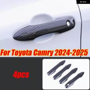 トヨタ カムリ 24-2025 カーボン スタイル 外装 サイド ドアハンドル カバー トリム