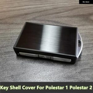 車用ブラック 合金 交換用キーフォブカバー シェルキー チェーン ボルボ ポールスター 1 2