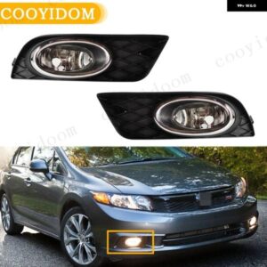 車用フロント バンパー フォグランプ ホンダ シビック 2012 2013 フォグランプ カバー 付き バルブ 無 自動車アクセサリー 33950-TR0-H11 33900-TR0-H11