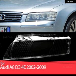 ヘッドライト ランプシェード クリア ヘッドライト レンズ 左右ランプシェード カバー アウディ A8 D3 4E A 8 2002-2009