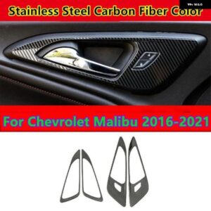 カーボンインナー ドアハンドル カバー トリム シボレー マリブ 2016-2021