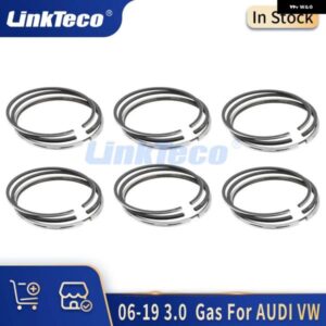 6個 STD 自動車 エンジン 部品 ピストンリングセット キット 06-19 3.0 L T ガス アウディ VW A4 A5 A6 A7 A8 Q5 Q7 TOUAREG 3.0L 3.0T 6X TFSI