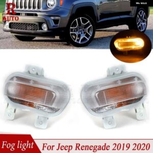 車用 フロント バンパー フォグランプ DRL デイタイム ランニングライト ドライビングライト フォグライト フォグランプ JEEP RENEGADE 2019 - 21