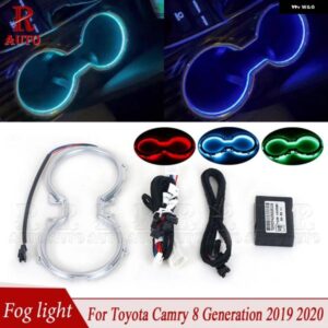 収納 ボックス フレーム デコレーション 64色 LEDランプ ウォーターカップ ホルダー アンビエントライト トヨタ カムリ 2018 - 21
