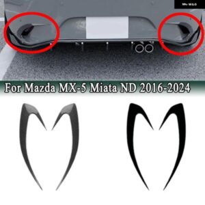 リア バンパー スプリッタースポイラー エアベント カバー フレーム ステッカー マツダ MX-5 ミアータ ND 2016-2024 ボディデコレーション トリム