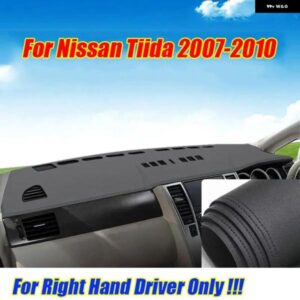 RHD レザー ダッシュボード カバー ダッシュ プロテクター パッド マット 日産 ティーダ 2007-2010