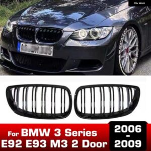 BMW E92 E93 M3 3シリーズ 2ドア 2006-2009 車用フロント グリル グロスブラック グリル 316I 320D 320I 323I 325D 325I 330I ABS グリル