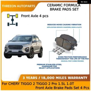 セラミックフロントブレーキ パッド CHERY TIGGO 2 TIGGO 2 PRO 1.5/1.0 フロントアクスルブレーキ パッド セット 4個