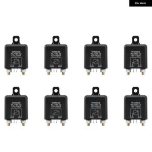 8個 12V 100AMP 4ピン オン/オフスイッチ スプリットチャージリレー オートボート バン ブラック