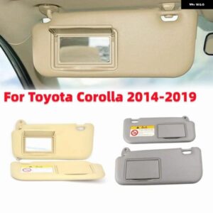 車用サンバイザー フロントガラス シェード シールド サンシェード カバー メイクアップミラー 付き トヨタ カローラ 2014-2019