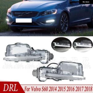 DRL フロント バンパー フォグランプ アクセサリー LED デイタイム ランニングライト 1434567 31434568 ボルボ S60 2014 - 18 31335636