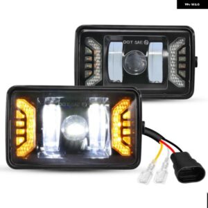 フォード F150 2015-2020 50W LED フォグランプ ホワイトDRL ウィンカーライト 付き LEDフロントドライビング デイタイム ランニングドライビングランプ