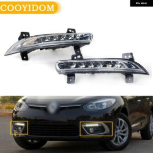DRL デイタイム ランニングライト ルノーフルエンス2014 266057986 266005976フロント バンパー フォグランプ LED フォグライト ランプ