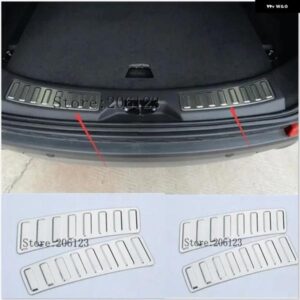 2個 ステンレス 車用 リア内側ドア バンパー プロテクター シル スカッフプレート トリム ランドローバー ディスカバリー スポーツ 2015 2016 2017