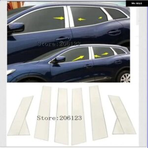 6枚 車用 ウィンドウ トリム ステッカー RENAULT KADJAR 2016 2017 2018
