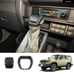 トヨタ ランドクルーザー 70系 2024年式 カーボン コンソール ギア シフト ノブ トリム